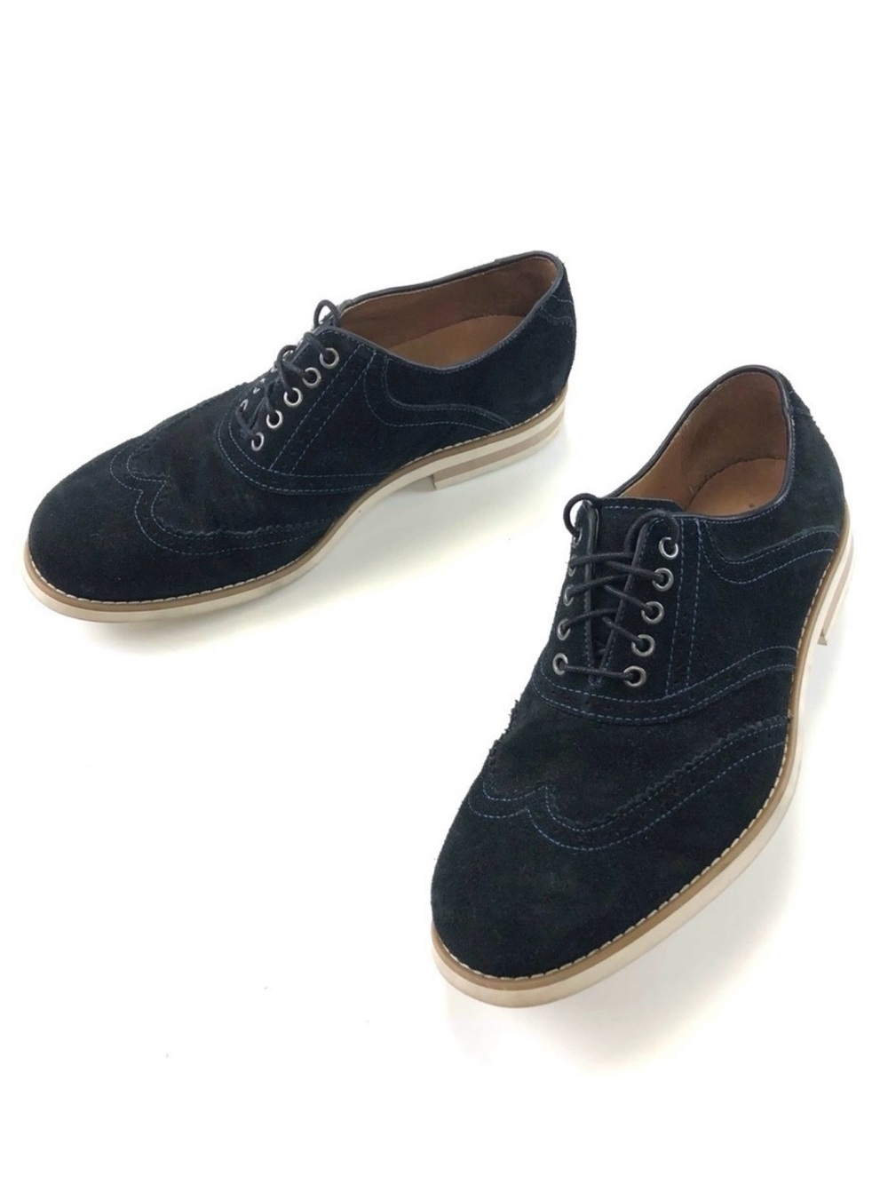 Donald Pliner navy suede tie up Oxford shoes Men’s Size 9M